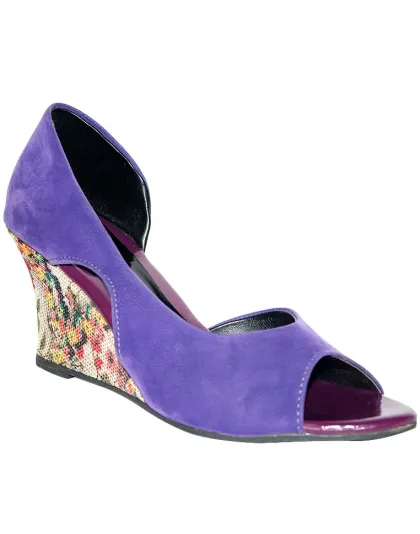 Fiorella Purple Peep Toes